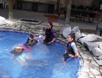 Girls in the spa