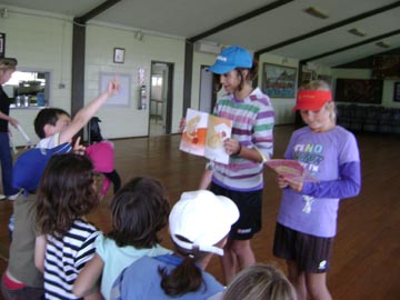 Wairaka Marae reading to juniors